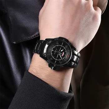 Мужские наручные часы NAVIFORCE, лучший бренд класса Люкс, водонепроницаемые часы из нержавеющей стали, Week Sport, Военные, Оригинальные Кварцевые мужские часы 9204 2