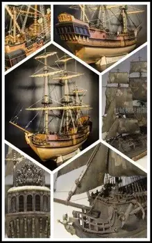 Набор деревянных моделей кораблей из черного жемчуга в масштабе 1:75 21 