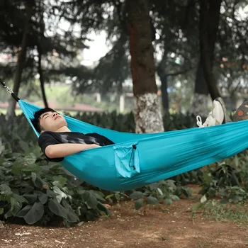 Портативный Садовый Нейлоновый Гамак swingHang Mesh Net Sleeping Bed hamaca для Путешествий на Открытом Воздухе Кемпинг hamak синий зеленый красный hamac 1