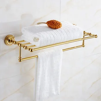 Аксессуары для ванной комнаты Золотой держатель для туалетной бумаги, вешалка для полотенец, держатель для салфеток, сантехника, Набор оборудования для ванны 2