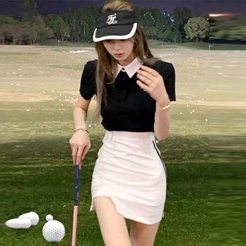 Новая модная женская юбка для гольфа с запахом на бедрах, Быстросохнущая, прочная, устойчивая к морщинам и антибликовая Спортивная юбка для отдыха на открытом воздухе 1