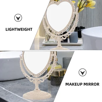 зеркала для туалетного столика 2шт, зеркало для макияжа, настольное зеркало для девочек, зеркало в форме сердца, Настольное зеркало для туалетного столика 2