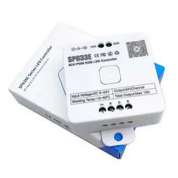 DC5-24V SP633E 3-канальный ШИМ RGB светодиодный контроллер Blue-tooth APP для управления RGB светодиодными лентами 1
