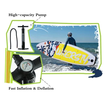 Надувные встать доски для серфинга и SUP доска 6 дюймов толщиной САП доска для серфинга с веслом для серфинга плавник расположен спиральный лиш, насос сумка для переноски 2