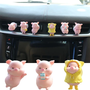 Украшение салона автомобиля Lovely Pig, Индивидуальный зажим для освежителя воздуха, автоукрашения, Креативные подарки на День рождения, автомобильные аксессуары