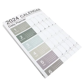 Настольные Календари Настенное планирование повестки дня на 2024 год Многофункциональные для домашнего ежегодного планировщика Декоративного офиса 1